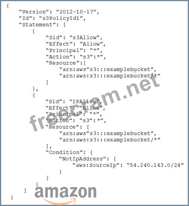 AWSSysOps Exam Dumps A SysOps administrator implemented the
