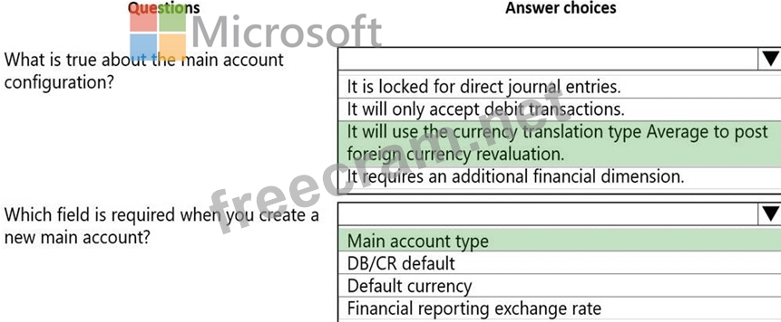 MB-310 Exam Dumps | Hotspot Question You are asked to configure a main ...