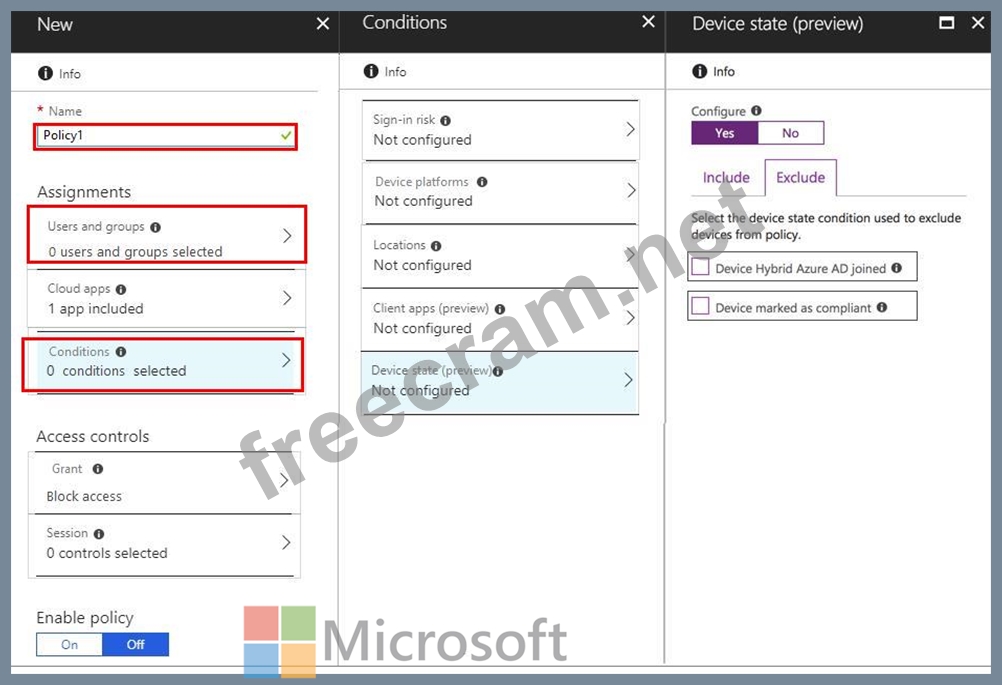 MS-102 Exam Dumps | You need to configure a conditional access policy ...