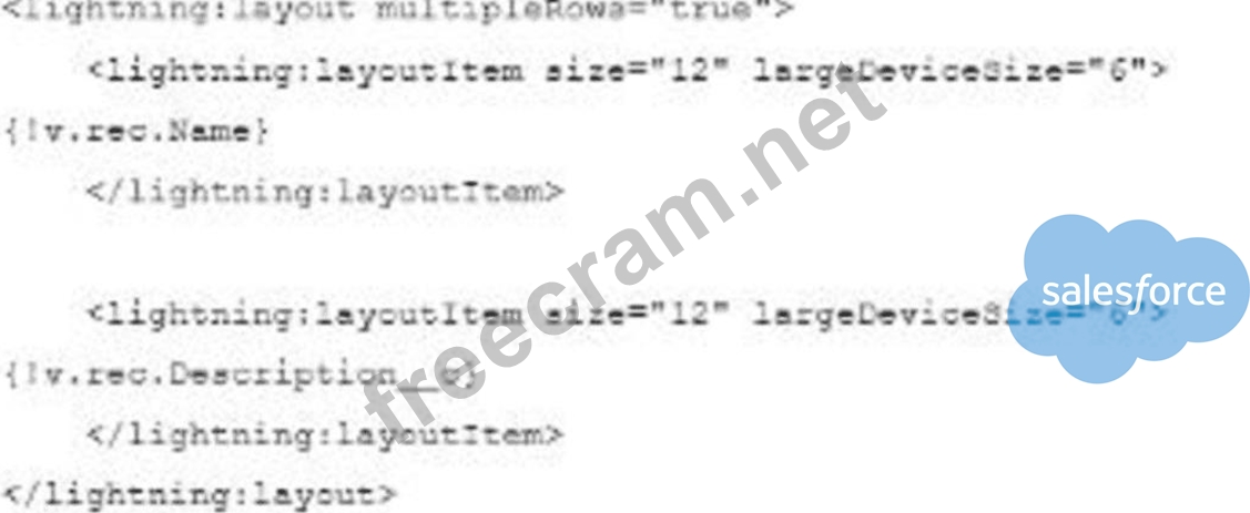 PDII Exam Dumps | An Aura component has a section that displays some ...